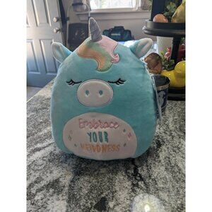 Squishmallows 8" Hudson the Blue Unicorn Kind Squad  LT ED Plush